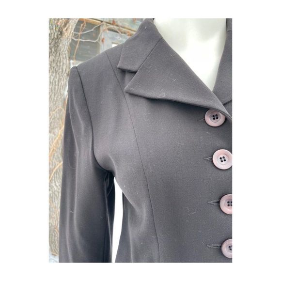90s Wear Else Blazer Vancouver Longline Single Breast Notched Blazer Sz 6 - Picture 2 of 11